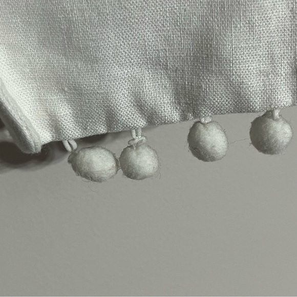 Women’s J CREW Linen Blend Blazer Cambell Pom-Pom White Jacket Size Medium - Picture 3 of 9